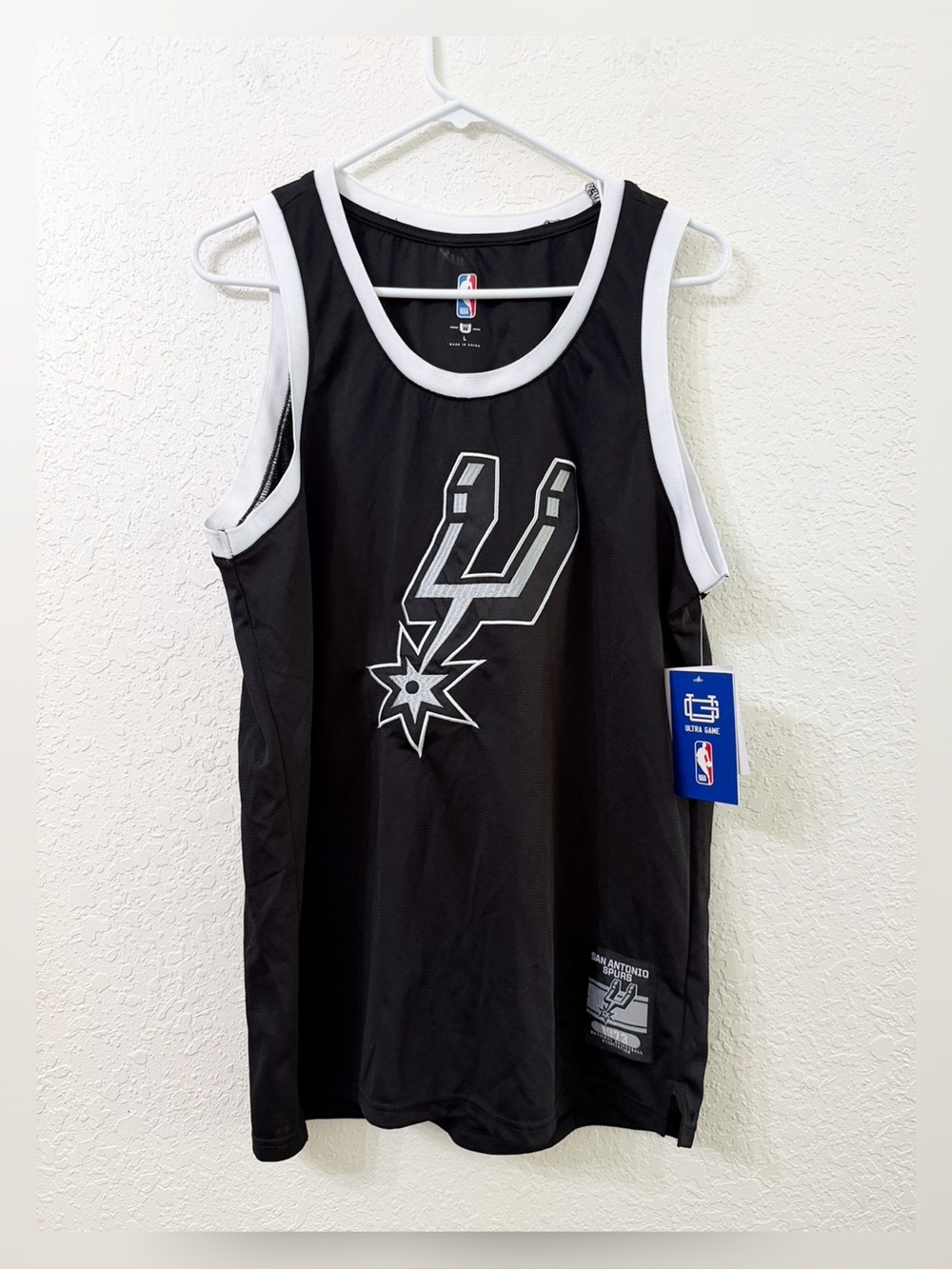 San Antonio Spurs NBA WEmby Webanyama Basketball Jersey - Black & White - L